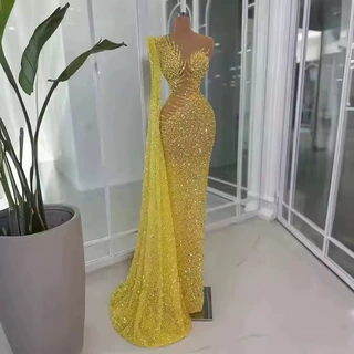 新款晚礼服重工蕾丝修身显瘦鱼尾宴会派对晚礼服Dress