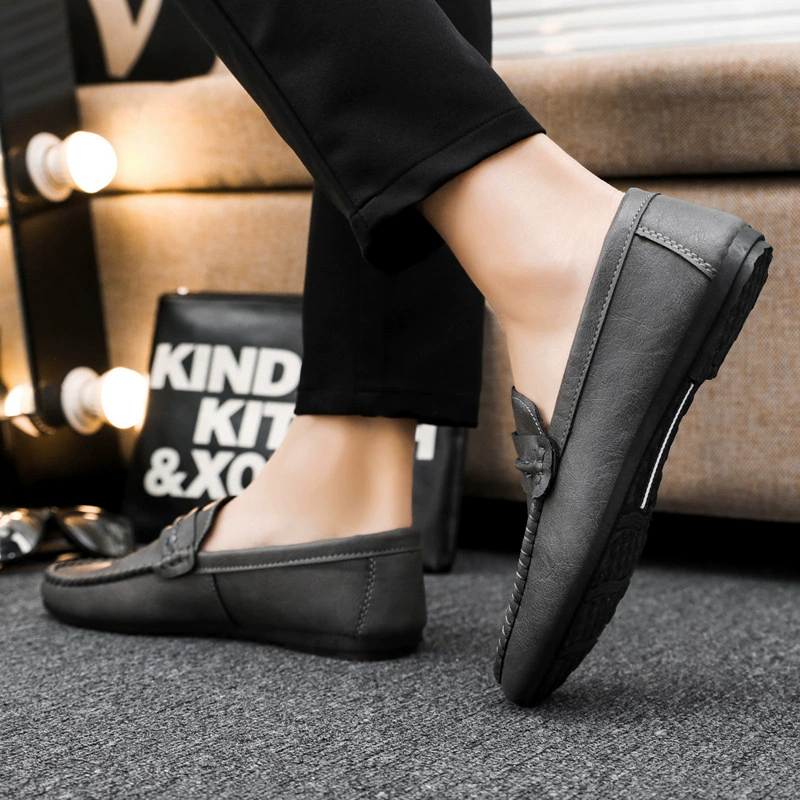 Летние низкие лоферы из износостойкой кожи в британском стиле, деловые высококачественные легкие мужские туфли с мягкой поверхностью, простой стиль, официальная одежда для мужчин