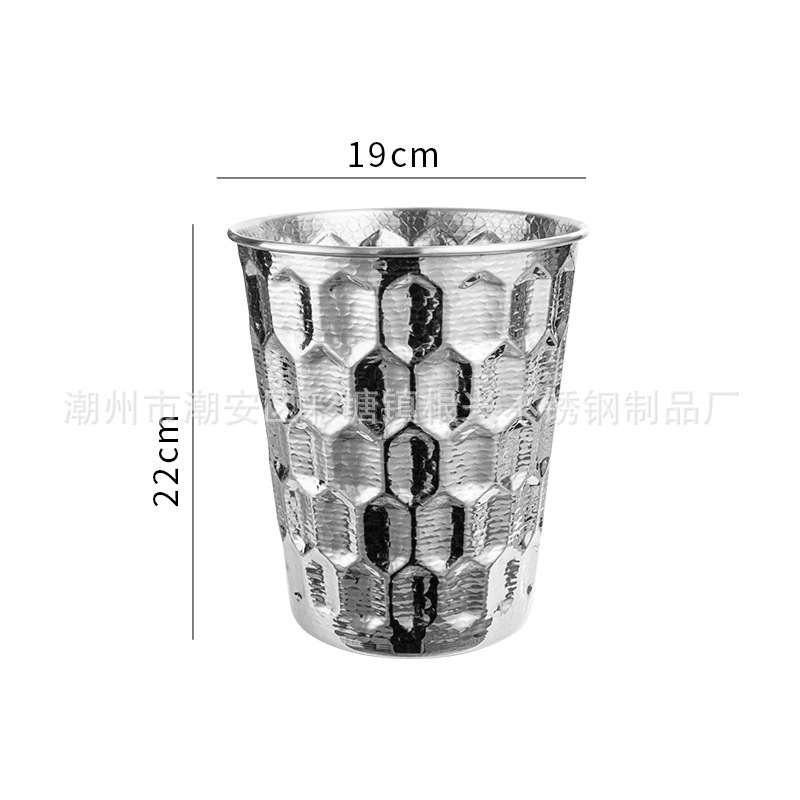 ステンレスのシャンパンの桶の氷の桶の6芒の氷の桶のバーのKTVビールの氷の桶のレストランのバーの金色の装飾品|undefined