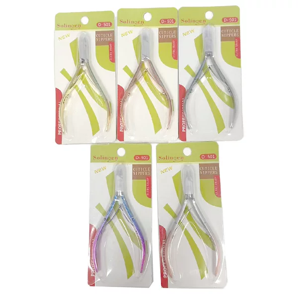 In-Stock Wholesale 501 Dual-Color Cuticle Nippers Gold-Plated Cuticle Pliers Manicure Beauty Pliers Stainless Steel Double-Prong Cuticle Nippers