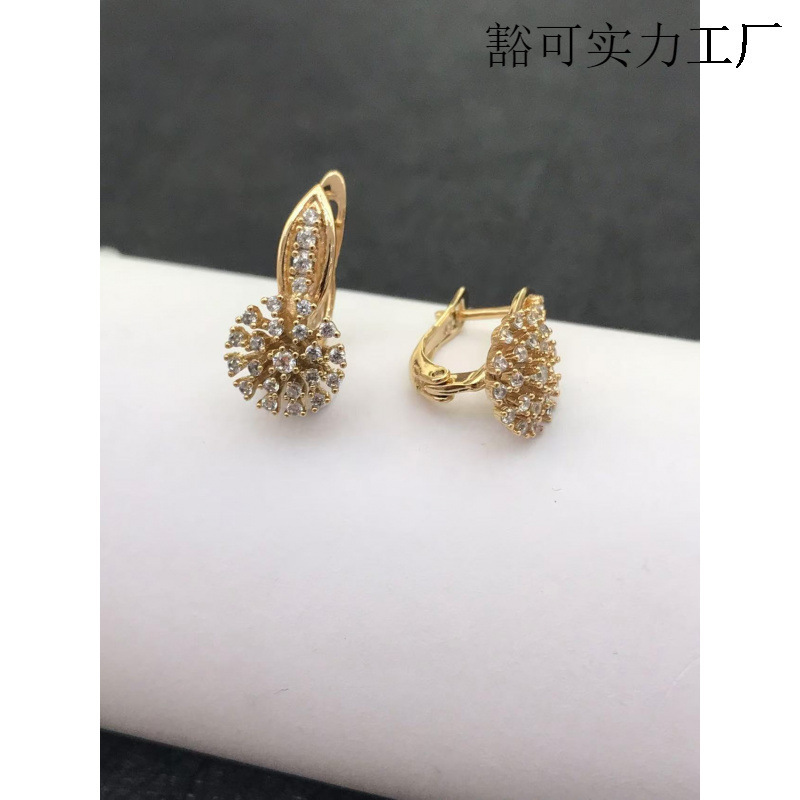 旭平外贸跨境个性耳圈耳扣欧美夸张耳饰女气质锆石耳环夏季高级感|undefined