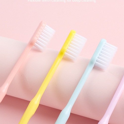 Candy-colored toothbrush 10-packs, 20-packs bucket, soft bristle adult Klein Macaron ultra-fine toothbrush, factory wholesale