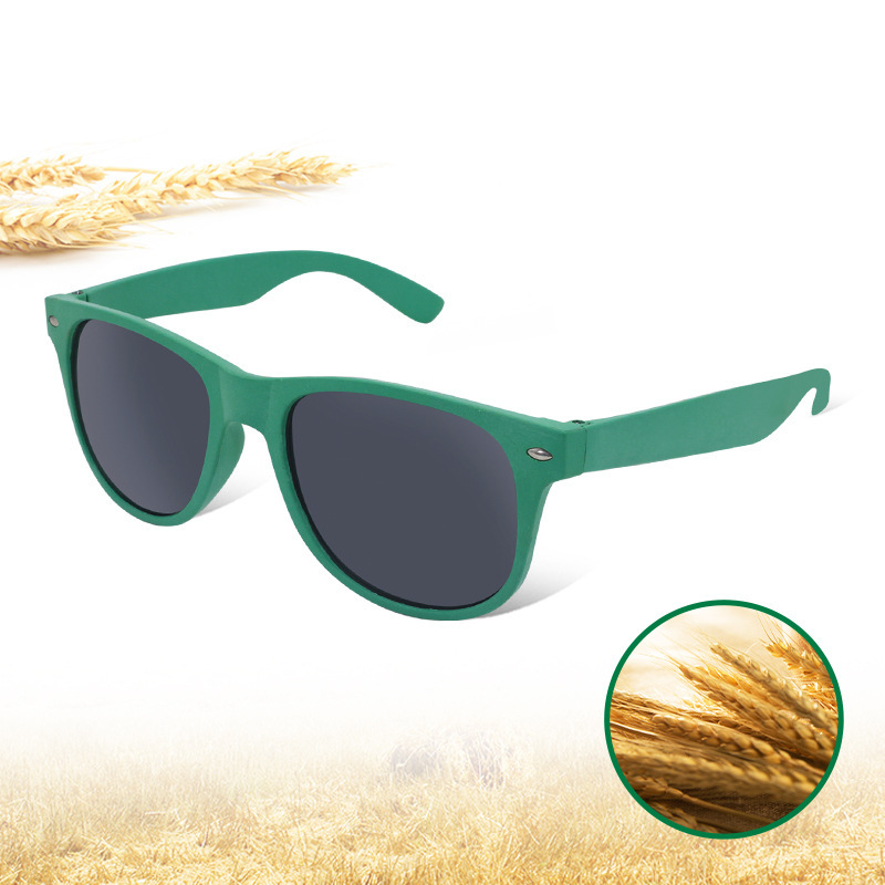 Hot selling fashion wholesale recyclable wheat straw fiber frame sunglasses sustainable biodegradable sunglasses