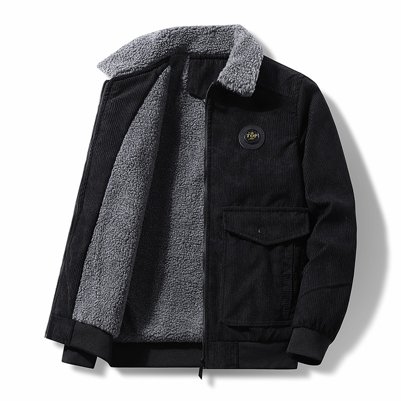 5XL - 8XL más tamaño de cacho de invierno y cacho de algodón hombre más chaqueta de algodón de cacho de cordero chaqueta de moda