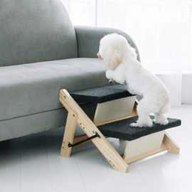 木质宠物爬梯宠物猫狗可折叠爬架猫狗家用现代简约实木宠物滑梯