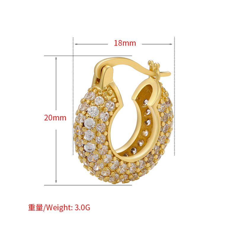 Fashion Geometric Plating Copper Artificial Gemstones Earrings display picture 5