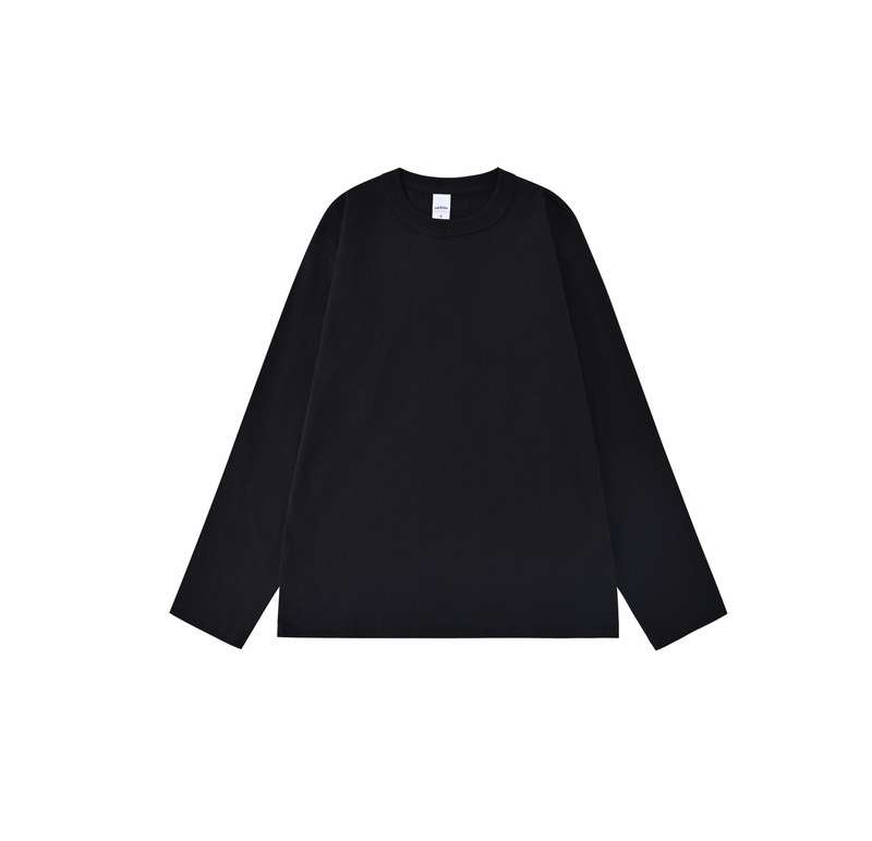 300グラムゆるいoversize重ポンド純色丸首長袖tシャツ男阿miカチカチ国潮t代発|undefined