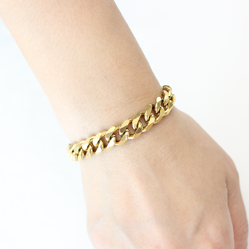 Stainless Steel Material Fashion Solid Color Stainless Steel Men's Bracelets Men's Chain Bracelets