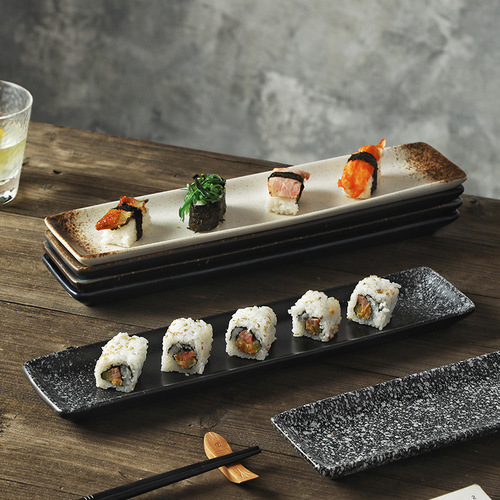 15-inch rectangular plate ceramic extra-long dish plate snack plate snack sashimi home sushi plate tableware