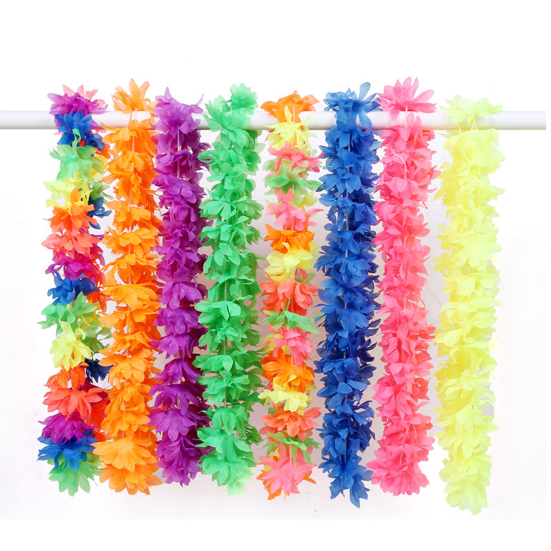 Guirlandas de Hawaii, suministros de fiesta de cumpleaños, decoraciones festivas, diseño de guirlandas, suministro al por mayor