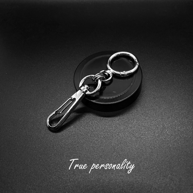 Niche Metal Keychain Ring Car Keychain Men's Waist Hanging Distinctive Key Chain Pendant Universal Rotating Buckle