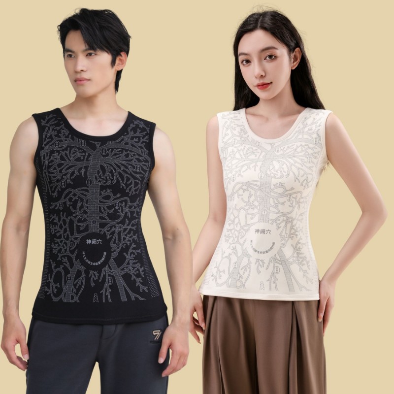 Bianstone Herbal Heart-Nourishing Vest for Men and Women, Winter Fashion, Unisex, Health-Preserving, Warm-Keeping, Energy-Boosting, Acupoint-Protecting, Thermal Vest