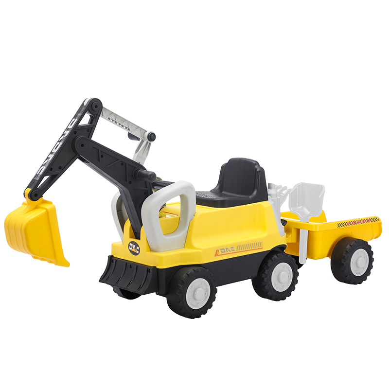 Nuevo bebé grande simulación excavadora patina con cucharón de ingeniería manual para enviar pala adecuada para bebés de 1 - 4 años