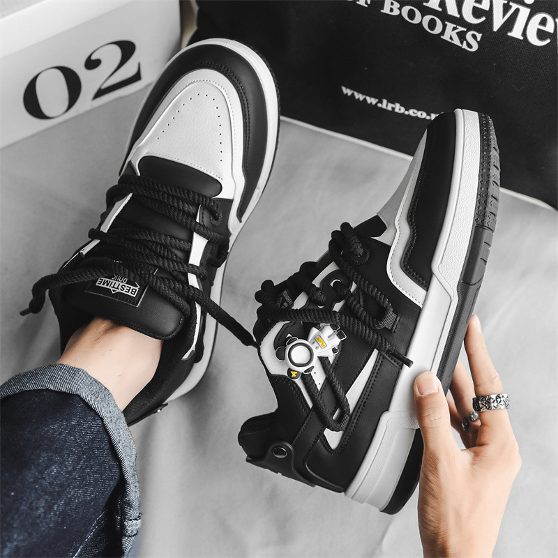 Herren Skaterschuhe Mit Dicker Sohle In Weiß Modisch Und Lässig_voghion.com