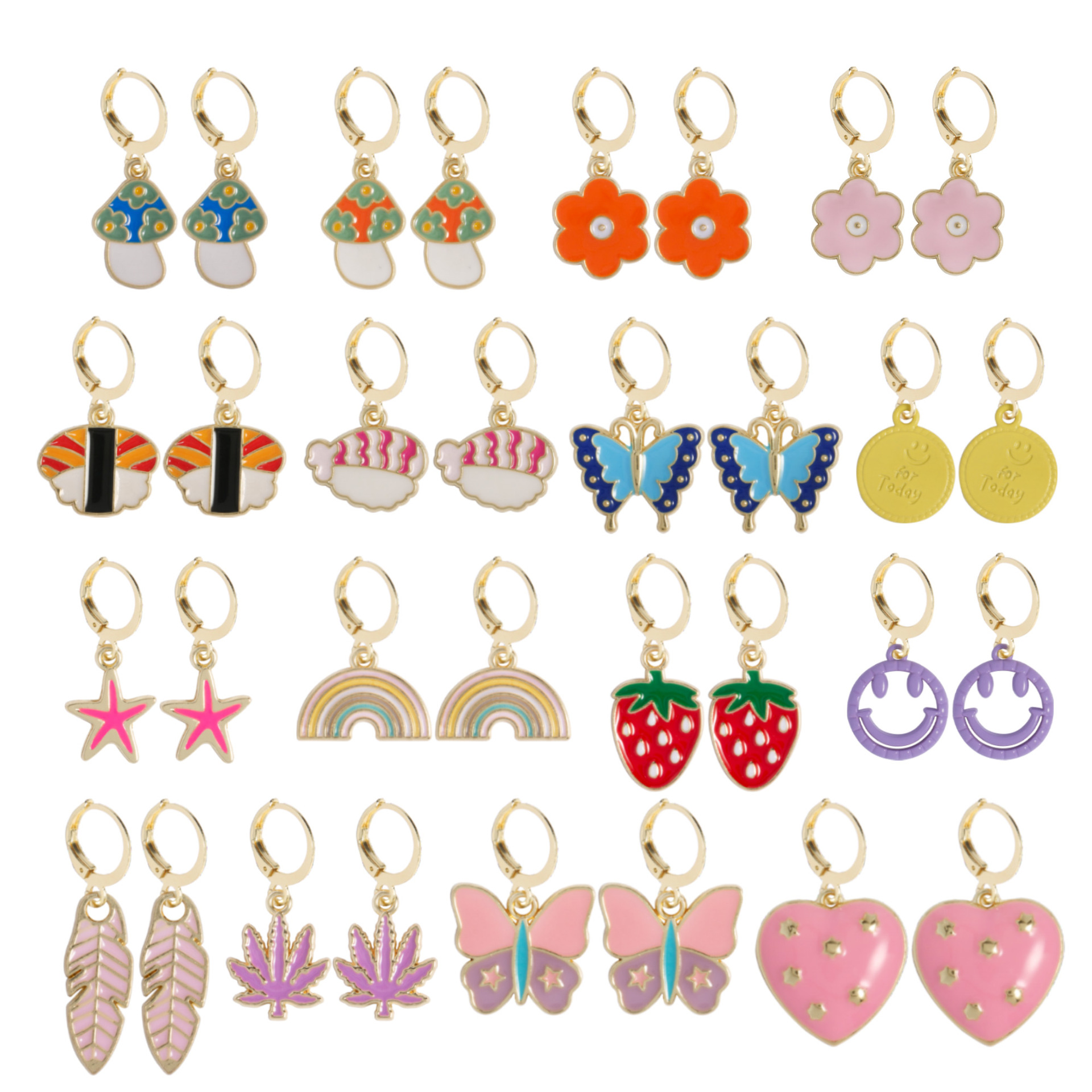 Creative fresh sophisticated cartoon earrings