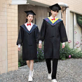 高档学士服本科大学生男女毕业季拍照服装文科理科工科学位服帽子