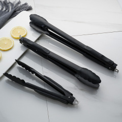 Black non-stick food clip steak barbecue clip baking bread clip kitchen baking tool multi-functional buffet clip