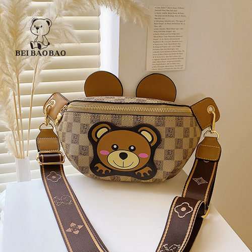North Bag Source Factory Popular Bear Crossbody Bag Unisex Sports Leisure Chest Bag Lightweight Fashion Waist Bag