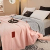 Imitation cashmere double layer - pink - gray