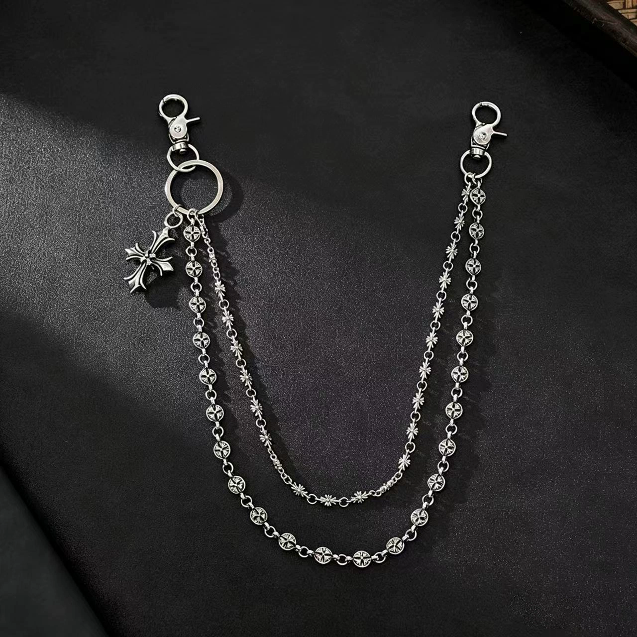 Ожерелье для талии Crodo Elements, цепь 35–65 см для джинсов/брюк с мечом и крестом, крючок-рафель