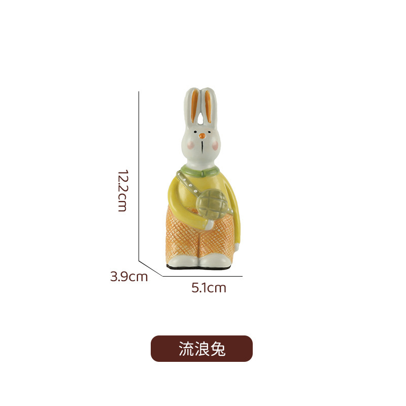 景德镇创意陶瓷家居摆件桌面装饰品电视柜入户玄关摆件卡通玩偶|undefined