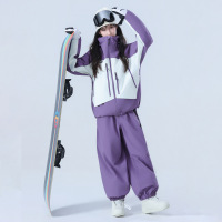 滑雪服套装女男款单板防水加厚全压胶专业雪服上衣裤子套装3L