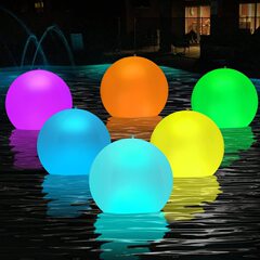 アマゾン屋外防水カラフルな太阳プールライトledインフレータブル発光ビーチフローティングボール庭挂けライト