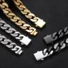 Necklace stainless steel hip-hop style, zirconium, European style, 12mm