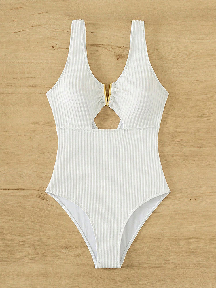 2024 neuer Sommer-Bikini mit Pit-Streifen und Brustpolstern, sexy Badeanzug, modische Damen_voghion.com