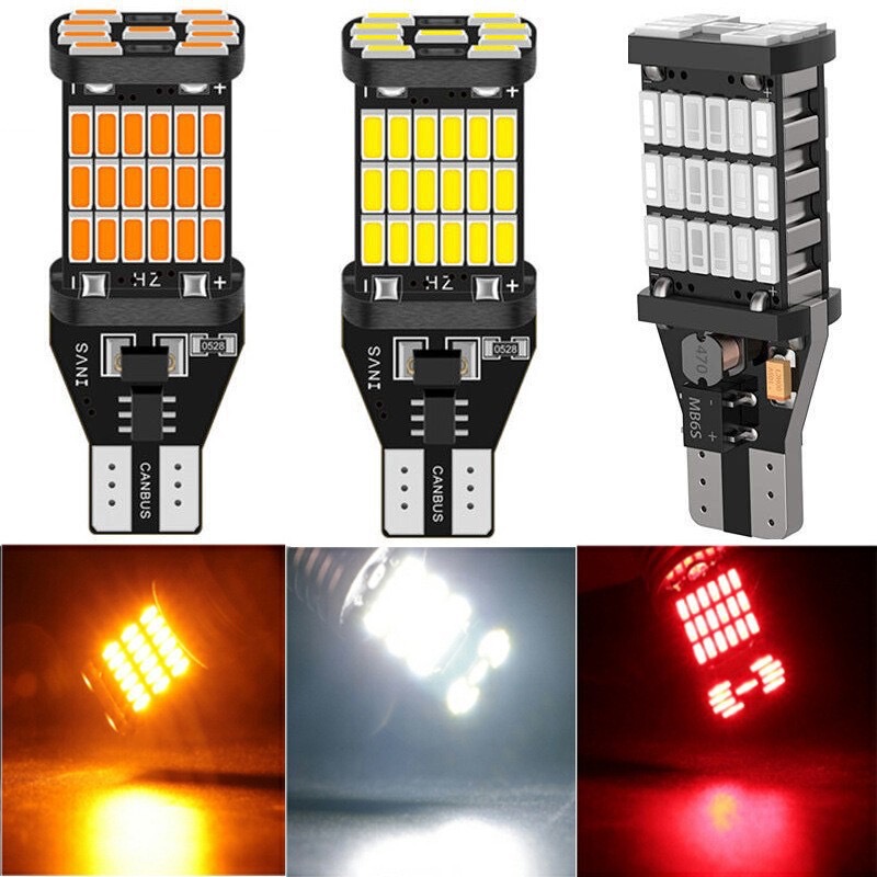 Car Led Decoding Reversing Light T15-4014-45Smd Turn Signal Brake Light High Brightness Tail Light Bulb