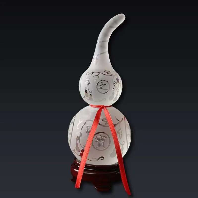 Ornamento de cristal de calabaza blanca sala de estar decoración de casa casa de la ciudad nueva vivienda regalos de puerta de entrada artesanías de calabaza feng shui