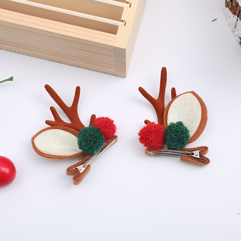 Nuevos adornos de pelo de Navidad corno de ciervo corno alquino corno de pelo corno