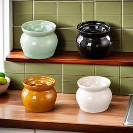 恒玉唐厂家直销批发炖汤陶瓷带盖隔水炖盅一人份营养炖汤罐专用