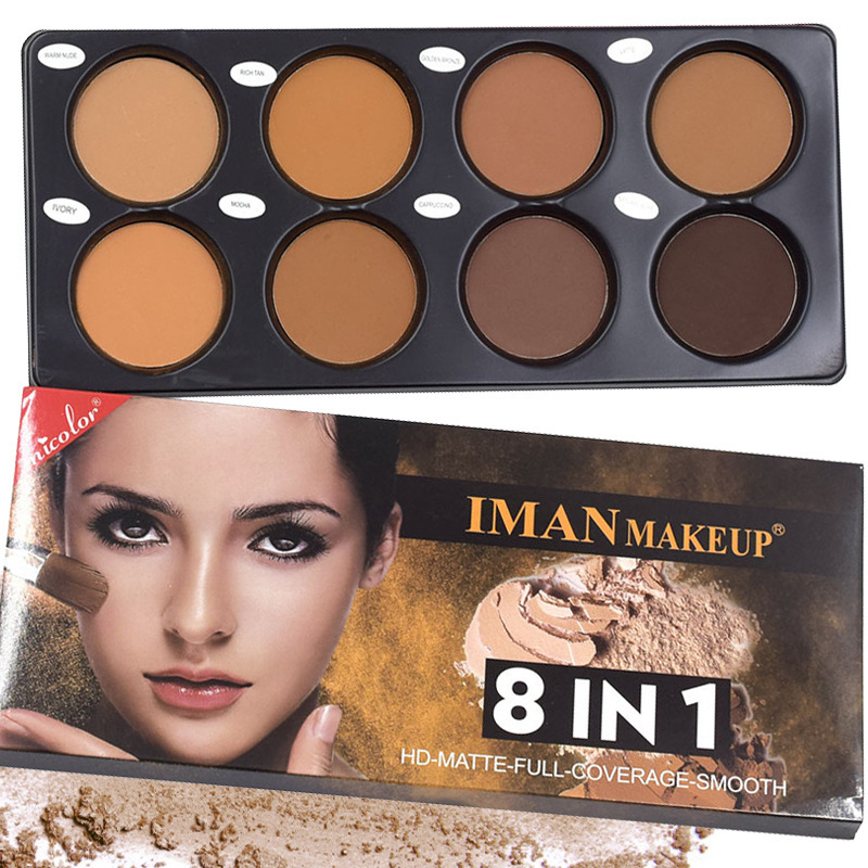 Nuevo IMANMAKEUP8 polvo de reparación de color sombra de la nariz sombra lateral Fundación polvo fino Amazon maquillaje transfronterizo
