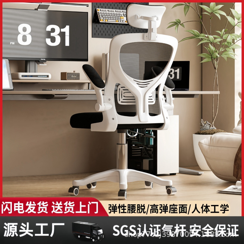 Computer Chair Sedentary Home Office Chair Staff Dormitory E-Sports Seat Ergonomic Study Chair Desk No