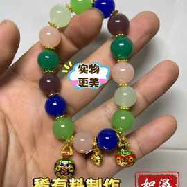 卡1214琉璃珠子手串手链玉料润透配珠项链diy饰品配件手工珠非遗