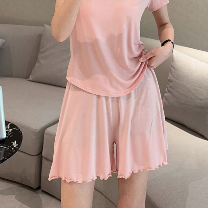 Modal Casual Shorts for Women, New Summer Style, Loose Fit, Slimming Wide-Leg High-Waisted Home Pants, Suitable for Wearing Outside, Thin Sleep Pants