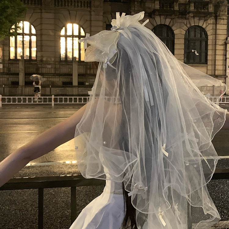 Vampiro de la novia Halloween fantasma de la novia velos de boda blanco y negro arco de la cabeza de la mujer