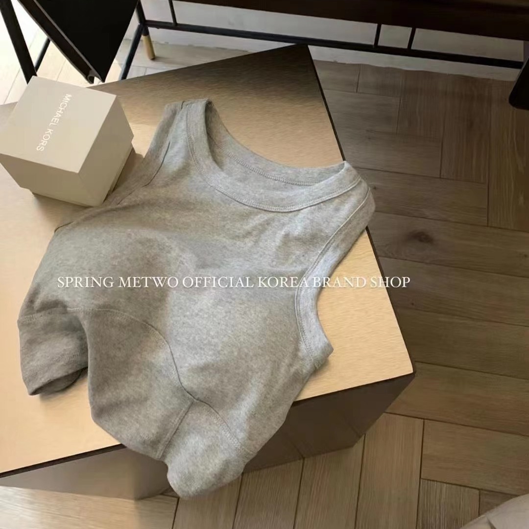 METWO camisola en forma de I sin costuras slim fit con almohadilla en el pecho Chaleco de espalda de belleza envuelto en el pecho desgaste exterior camisola taza fija