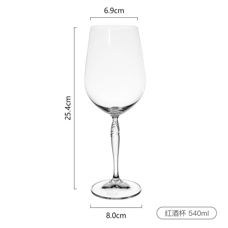 Tazas de cristal sin plomo hechas a mano creativas de hueso de pescado tazas de vino rojo restaurantes atmósfera tazas de vino al por mayor