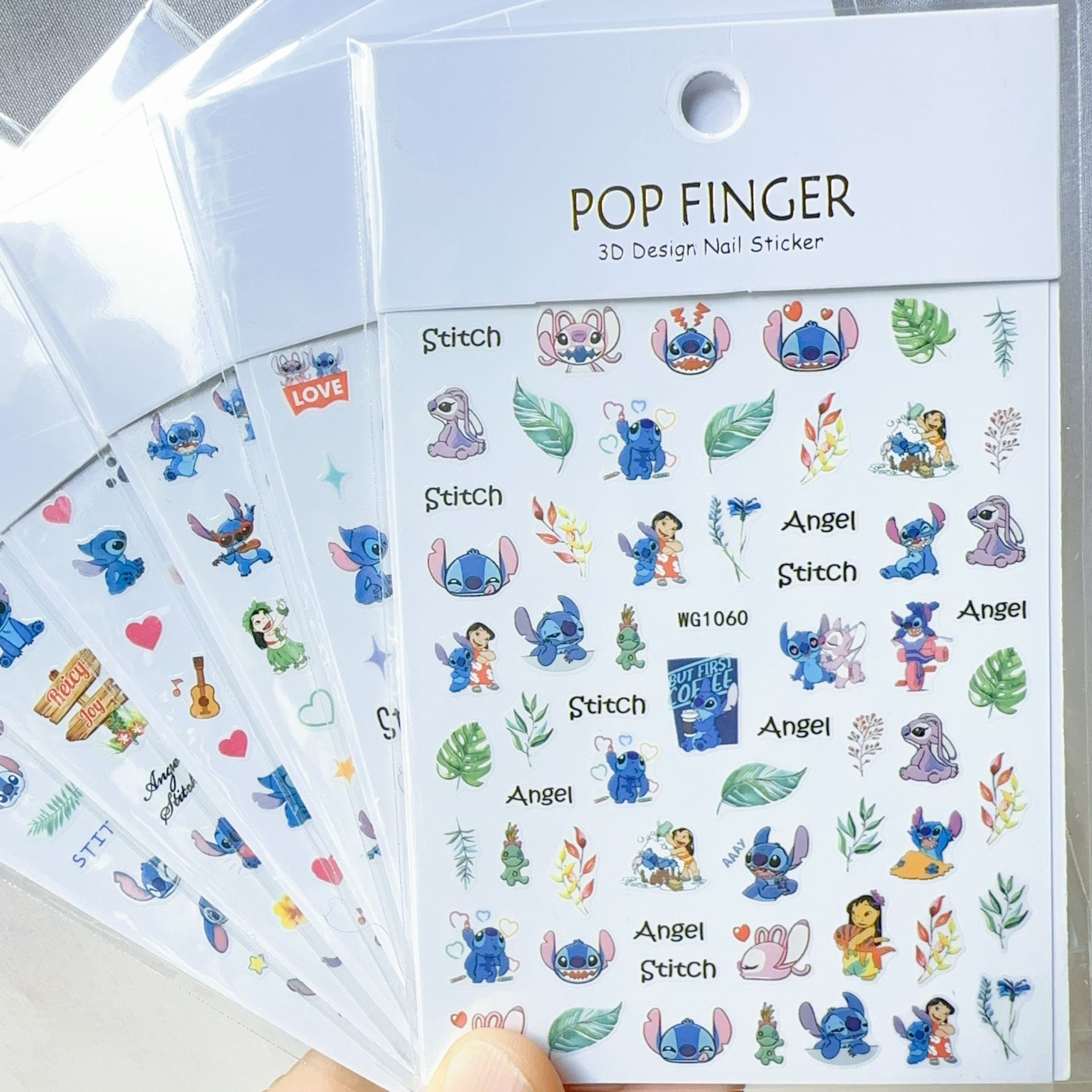 Adhesive cartoon children's waterproof nail stickers for manicure…