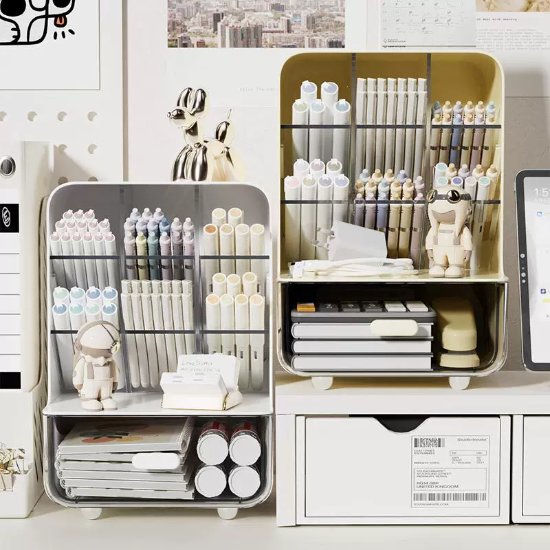 Universal stationery for students, capacious pens holder for boxes, storage box
