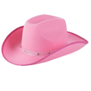 New Pink Studded Cowboy Hat Kangaroo Dick Cowboy Hat Milk Hat Studded Dick Cowboy Felt Hat