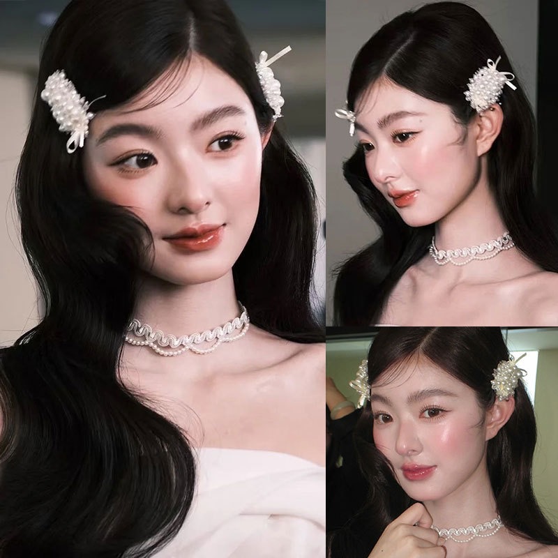 Korean Retro Full Bead Top Clip Side Clip Internet Celebrity Pearl Hairpin Bobby Pin Bangs Clip Hair Accessory Versatile Wholesale