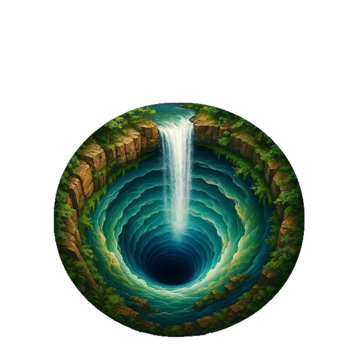 Round carpet for home use for living room, sofa, 3D