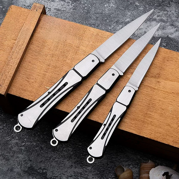 Outdoor mini camping equipment portable survival tool keychain folding knife fruit knife wild small straight knife