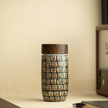 万佛鎏银茶杯保温杯办公杯主人杯单杯陶瓷茶具中式复古喝水杯茶杯