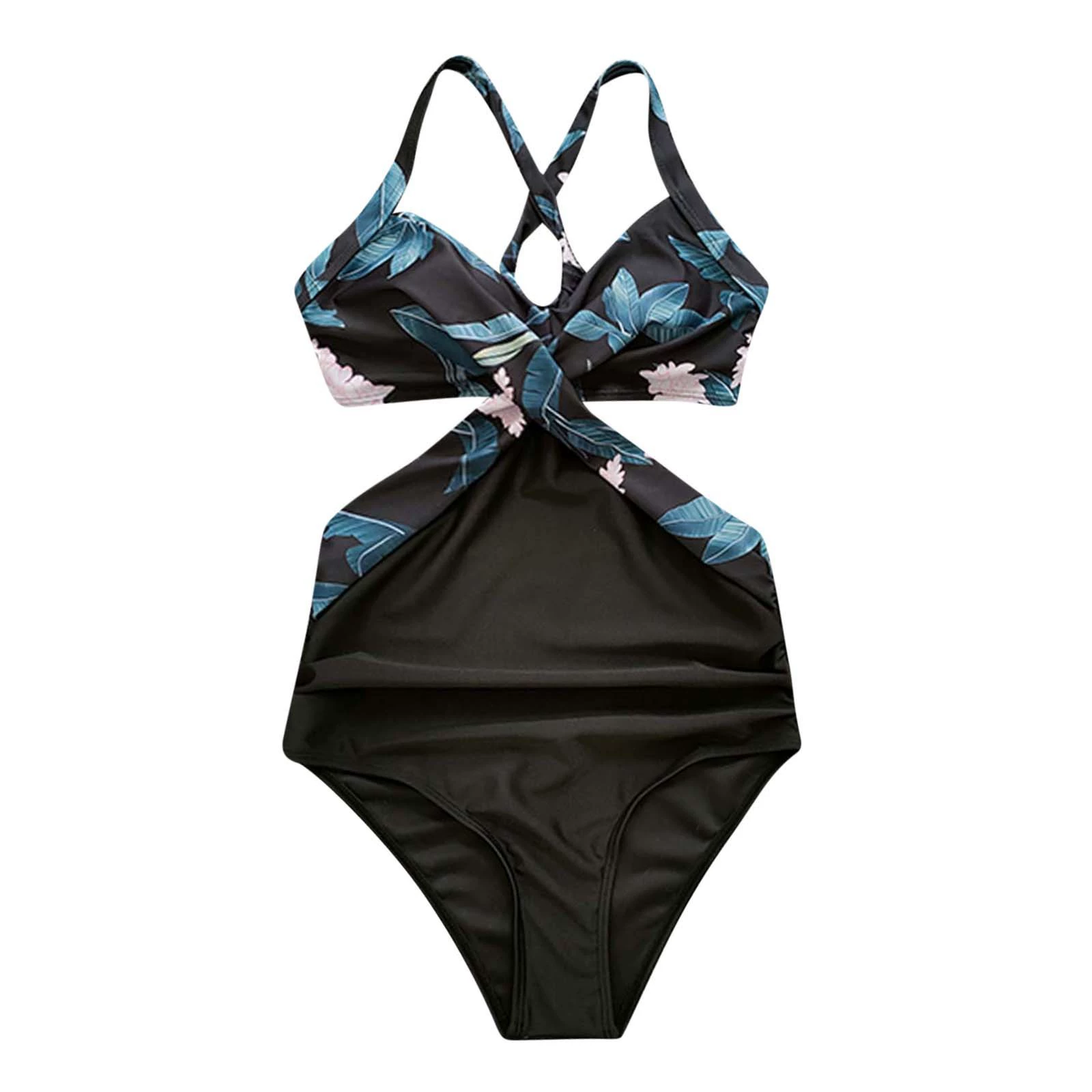 Women's Print Crossing Binding Conjusational Swimsuit
