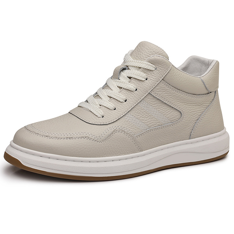 La primera capa de cuero de vaca otoño y invierno, nuevo estilo de alto nivel, cuero casual masculino transpirable, zapatos de hombre de moda, zapatos de hombre.