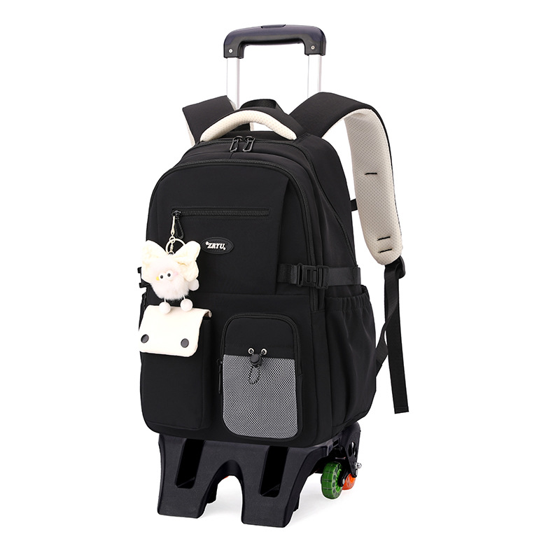 Seis ruedas con pies altos negros